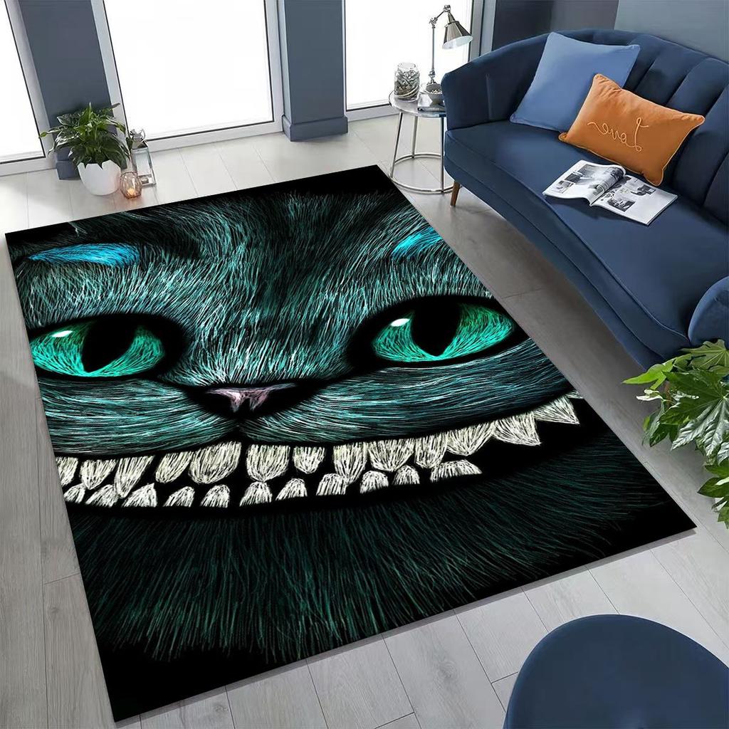Dream Cheshire Cat Alice in Wonderland Cartoon Rug for Bedroom Living Room Sofa Home Doormat Decor, Large Kid Non-slip Floor Mat