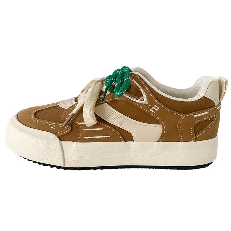 

6629 latex insoles/thick-soled Dexun shoes women s shoes casual board shoes 2025 new round head retro little white shoes 40