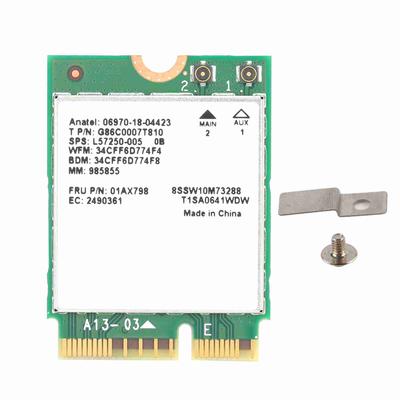 M.2 Network Card Dual Band Bluetooth5.0 Computer Supplies 802.11ac 2.4Gbps WiFi AX201NGW