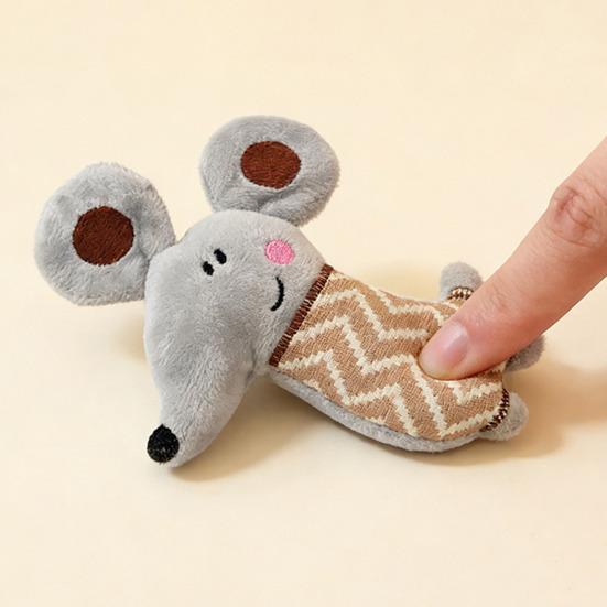 Cat Plush Toy Stuffed Animal Cute Mouse Chick Catnip Toy Penguin Shape Soft Chew Toy