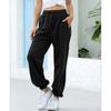 Damen Elastische Taille Kordelzug Jogginghose Locker Lässig Trainingshose Mit Seitentaschen