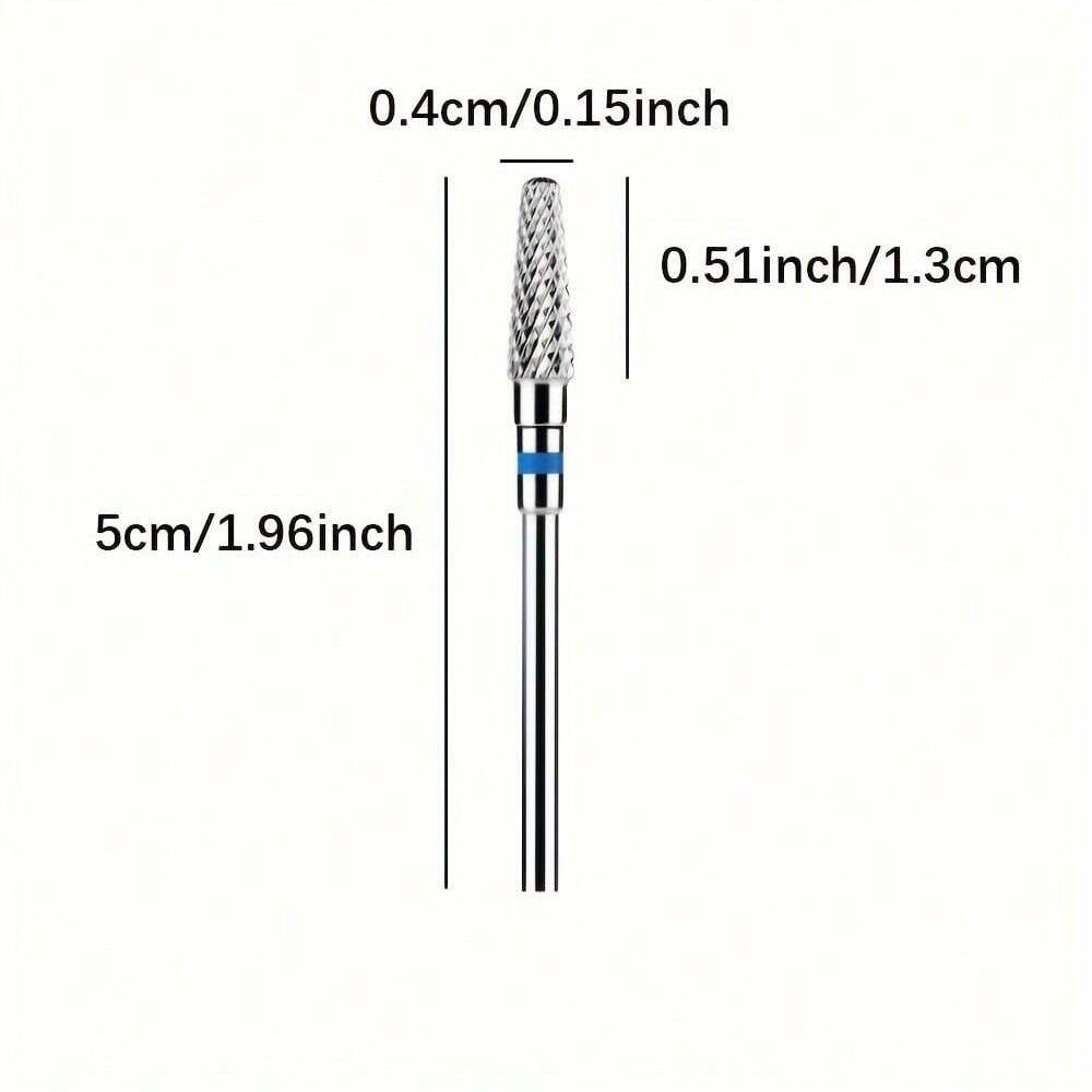 1/5pcs Tungsten Carbide Cone-Shaped Nail Drill Bit - High-Precision Cuticle Remover for Electric Nail File and Cuticle Cleaning Tools