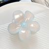 Summer Jelly Color New Frangipani Grab Clip, Pearlescent Sweet Medium Spliced Flower Hairpin On the Back of the Head Shark Clip