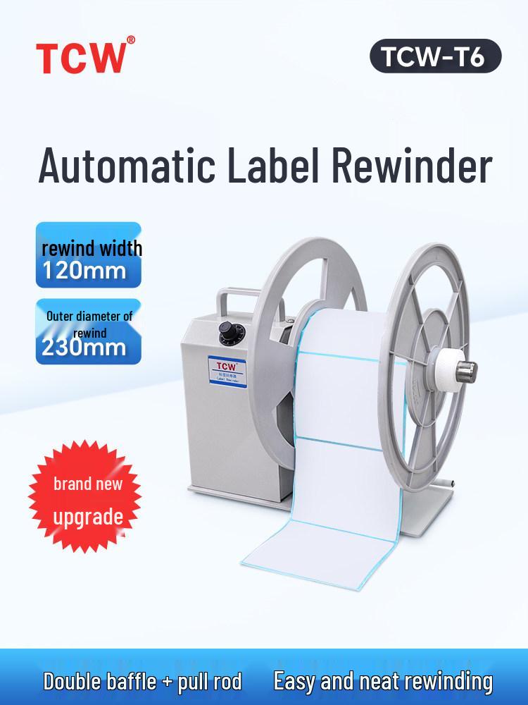 

TCW-T6 Automatic Electric Label Rewinder - Small Label Winder Other