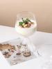 Colorful Vertical Grain Modern Bouquet Waist Glass Vase - Ice Cream Bowl Water Cup Champagne Cocktail Test Tube Wine Glasses
