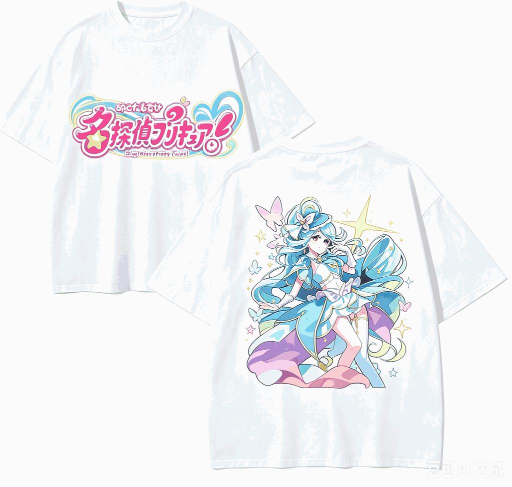 Star Detective Precure! Anime Lover T-shirt Harajuku Cotton New Model High Street Retro Fashion Oversized Unisex hot product tee