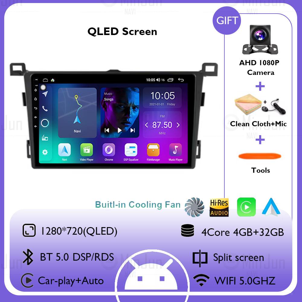 For Toyota RAV4 Rav 4 RHD 2013 2014 2015 2016 2017 2018 2019 Android 14 Car Radio Carplay Auto Multimedia  Video Player GPS