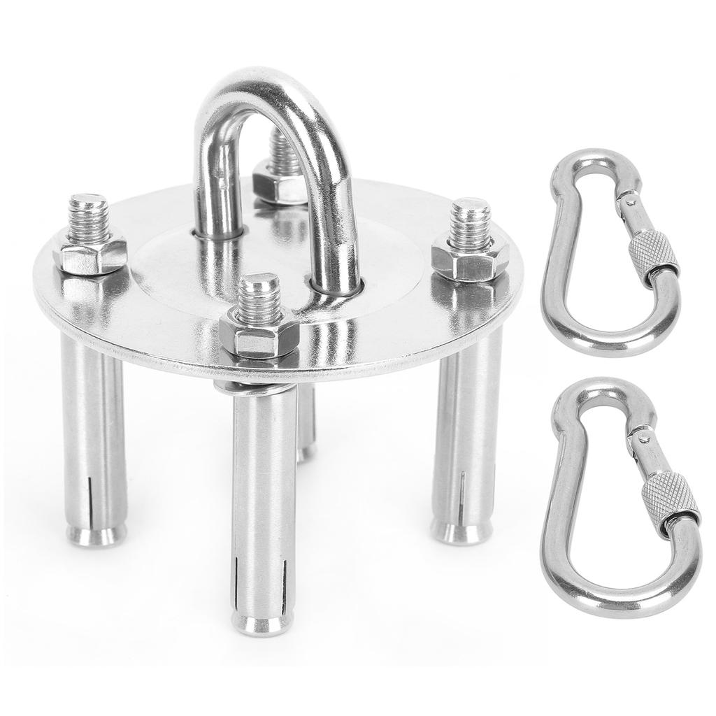 Edelstahl Hängematten Befestigungsset Schaukel Aufhängeset Deckenmontageplatte Karabinerhaken