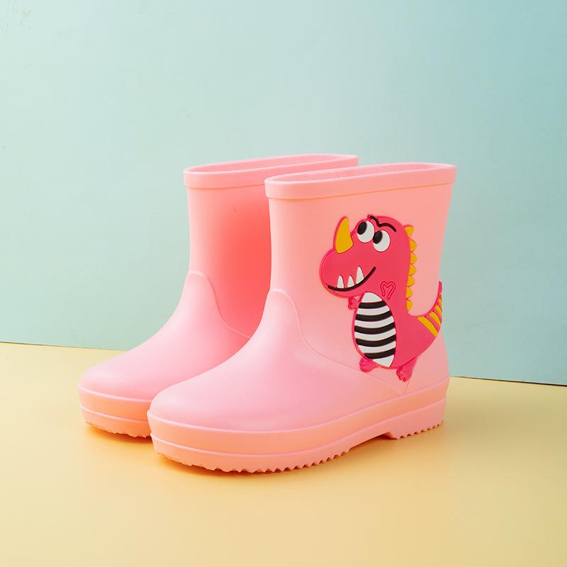 

New little dinosaur cartoon PVC children s lightweight rain boots waterproof water glue shoes non-slip comfortable rain shoes 29