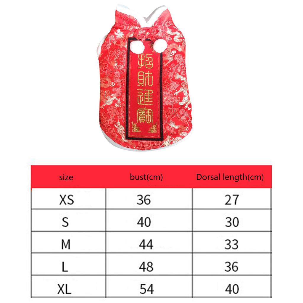 Pet Cat Tang Suit Dog Clothes Dog Coat For Medium Dogs Chinese Dog Clothes