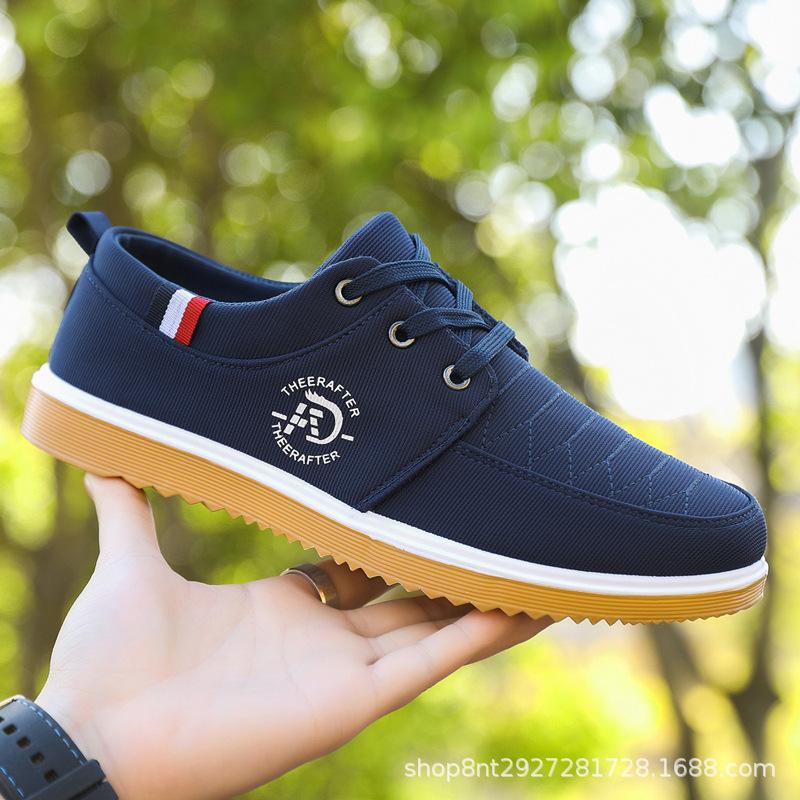 Fashion Men Canvas Shoes Hard Wearing Mens Casual Shoes Comfortable Men's Flats Breathable Casual Sneaker Male  Zapatos Hombre