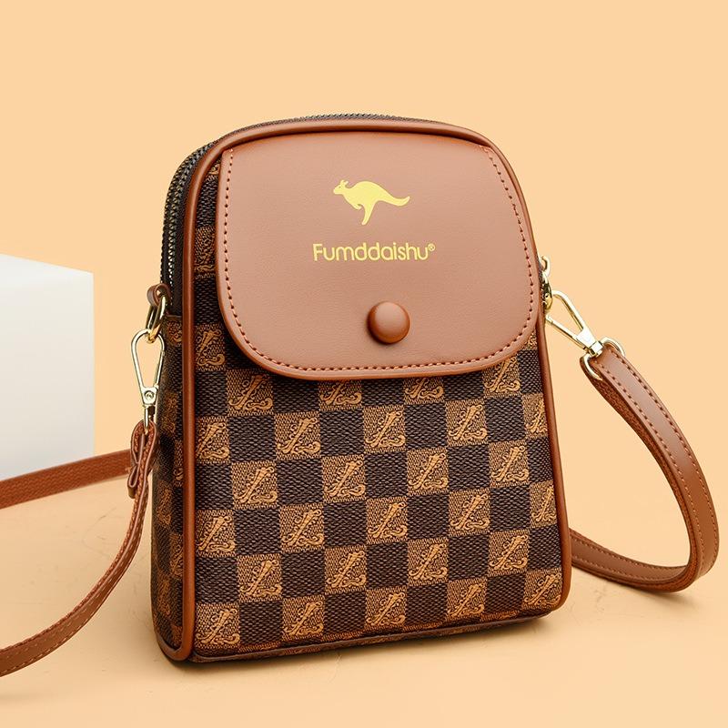 Fashion Leather Texture Mini Mobile Phone New Shoulder Soft Leather Versatile Women's Messenger Bag Small Bag