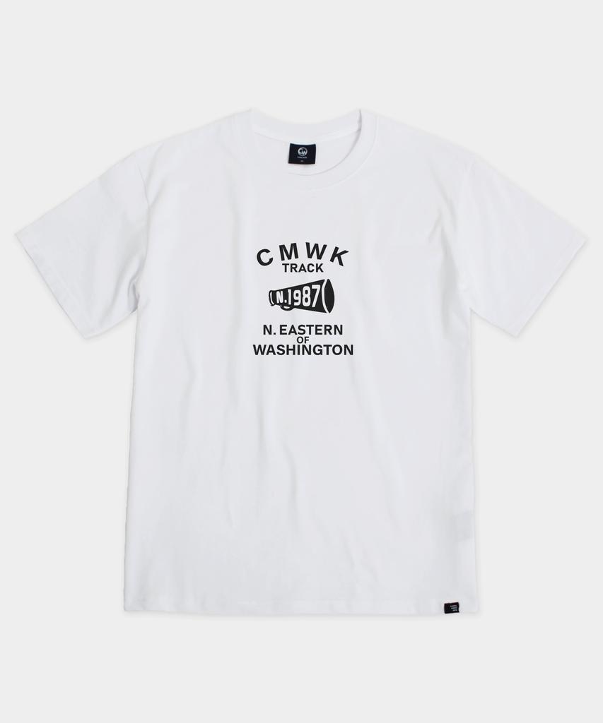CAMEL WORK Cmwk Track Vintage Short Sleeve T-Shirt (White)