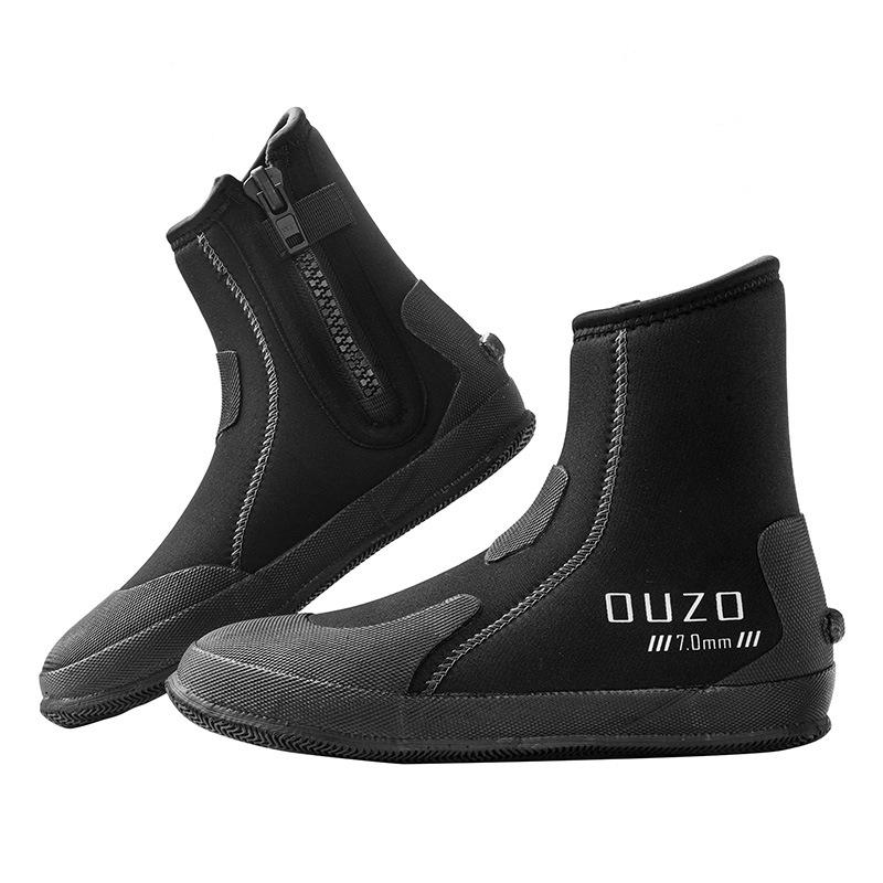 

7mm High-Top Diving Boots: Stab-Resistant, Wear-Resistant, Snorkeling and Surfing Shoes XL (EU 41-42/US 9)