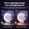 LED Table Light Fan Rechargeable Portable Circulator Electric Fan With LED Lighting Desk Lamp For Bedroom Bedside Reading Lights