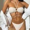 European and American Bikini Swimsuit Neck Strap Sexy Tight Backless Split Swimwear