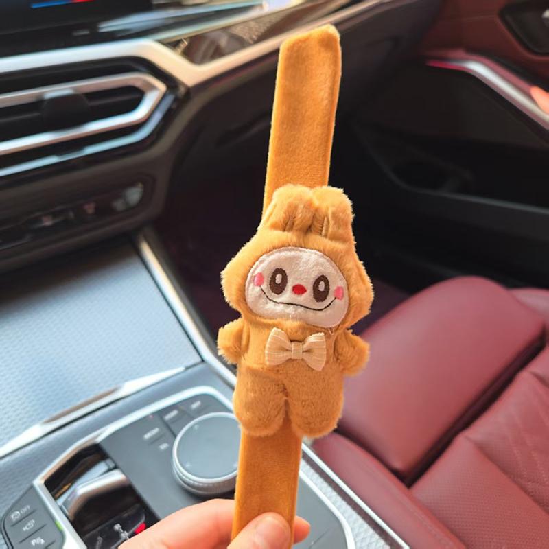 6 PICS Cartoon Labubu Slap Snap Wrap Wristband Bracelet Cute Funny Toys Children Hand Ring Decoration