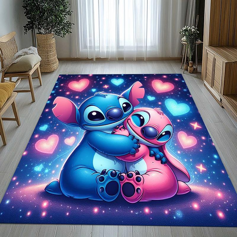 

Cartoon S-Stitch Kawaii Monster Living Room Non-Slip Area Rug Soft Carpet for Bedroom Kids Playroom Sofa,Home Decor Doormat gift 40x60cm