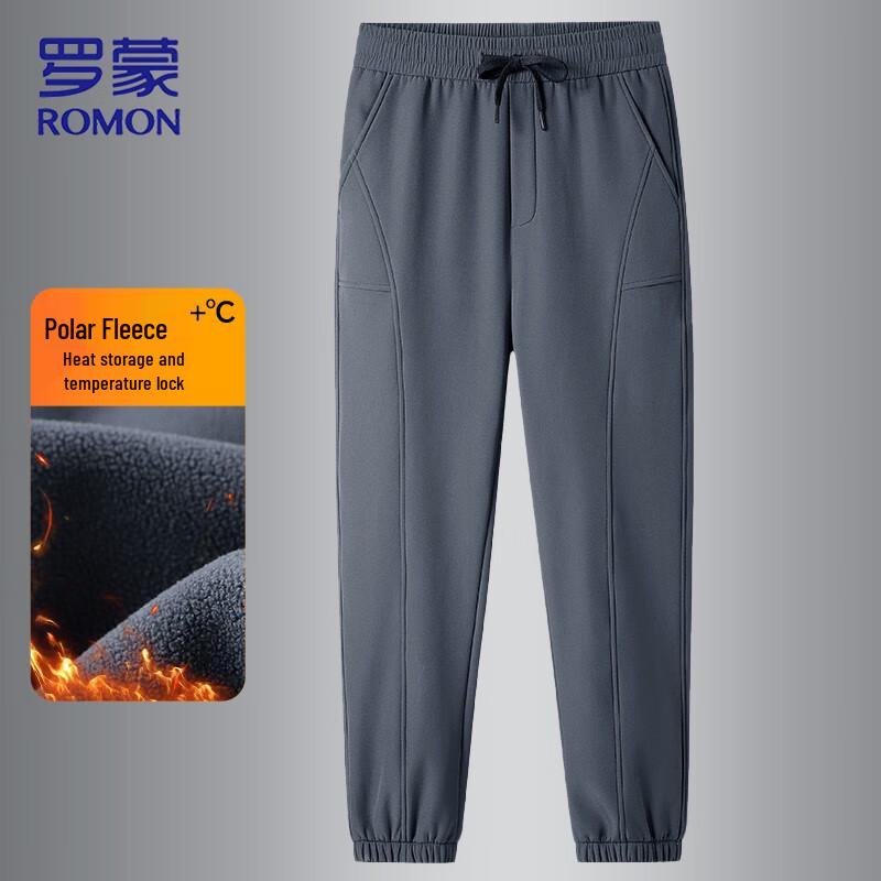 ROMON Men's Fleece-Lined Casual Trousers