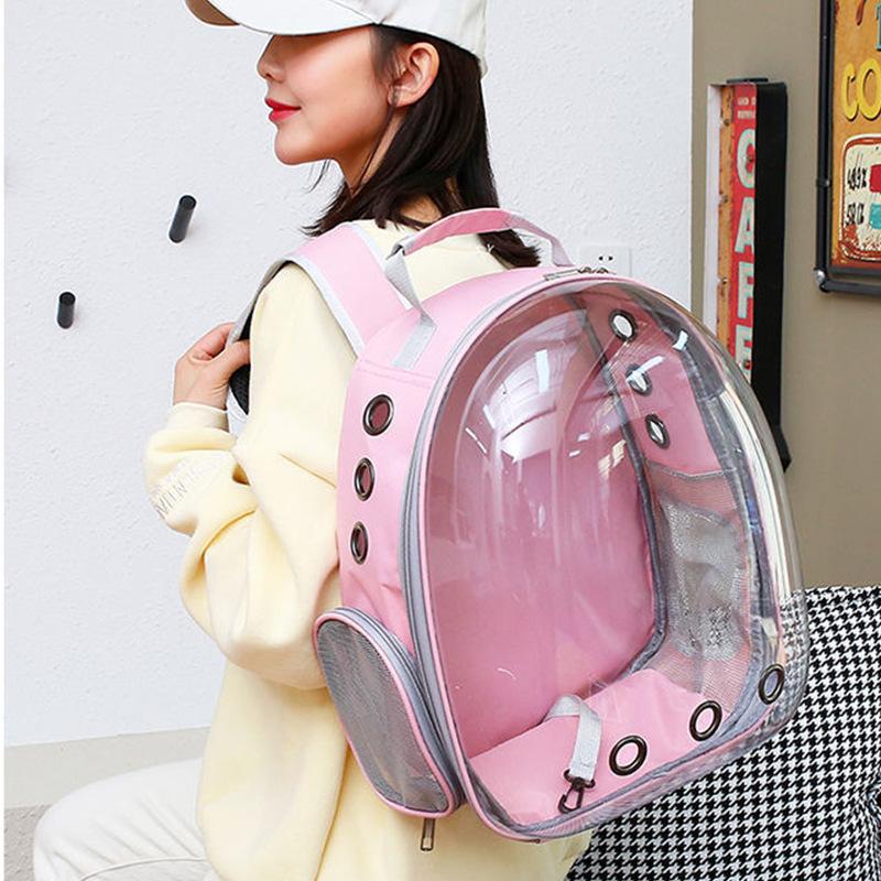 1Pcs Pet Carrier Bag Capsule Bag Large Capacity Cat Bag Carrier Portable Pet Outdoor Travel Transparent Backpack For Dog Cat