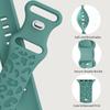 Engraved Strap For Apple Watch ultra 2 Band 44mm 40mm 45mm 49mm 41mm 42mm Leopard silicone bracelet iwatch series 7 se 6 8 9 10