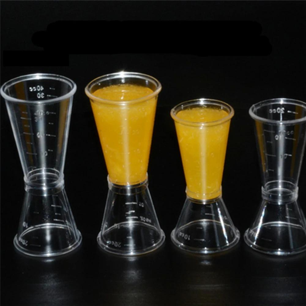 Transparent Resin Cocktail Measure Cup with Scale Cocktail Jigger Milk Tea Shop