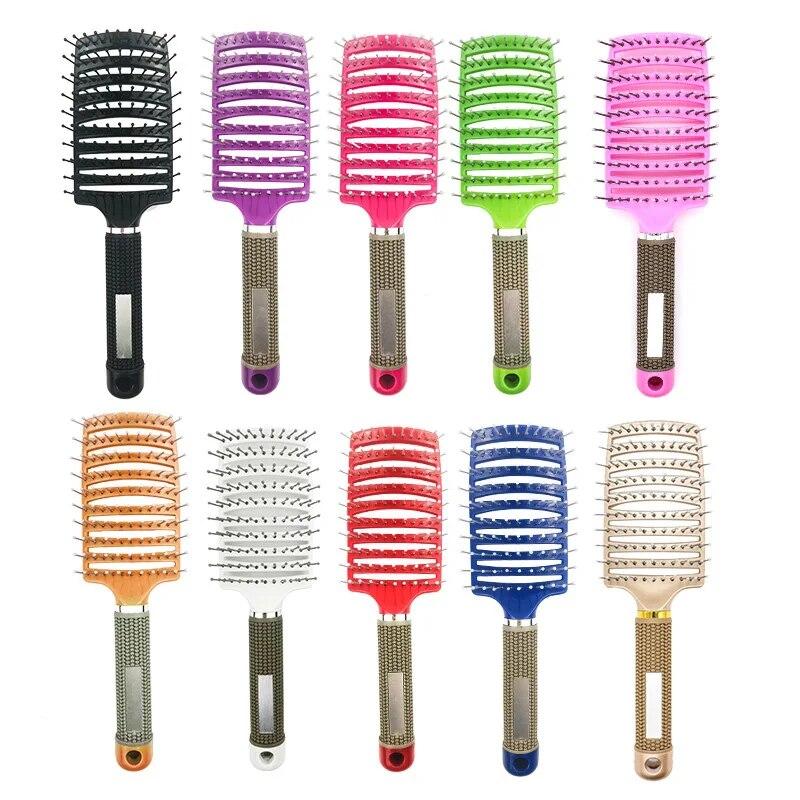 Massage Hair Brush Scalp Hairbrush Comb Professional Ribs Comb Hair Shampoo Brushes Hairdressing Comb Curly Hair Rib Comb