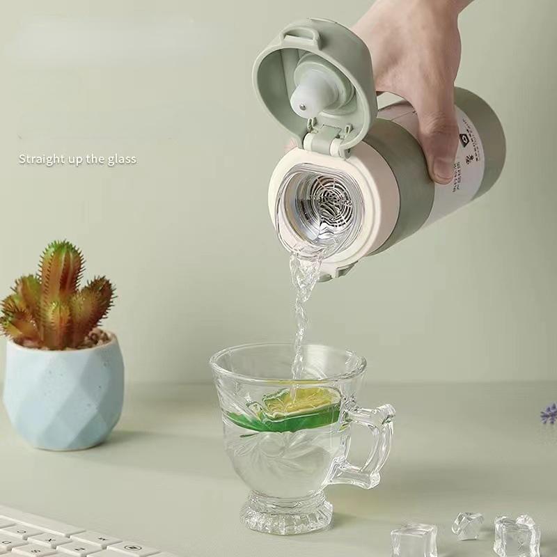 Portable Insulation Cup Intelligence 400ml Vacuum Flasks Portable Stainless Steel Thermos Cup Water Bottle Travel Tea Mug Office Thermos Cup