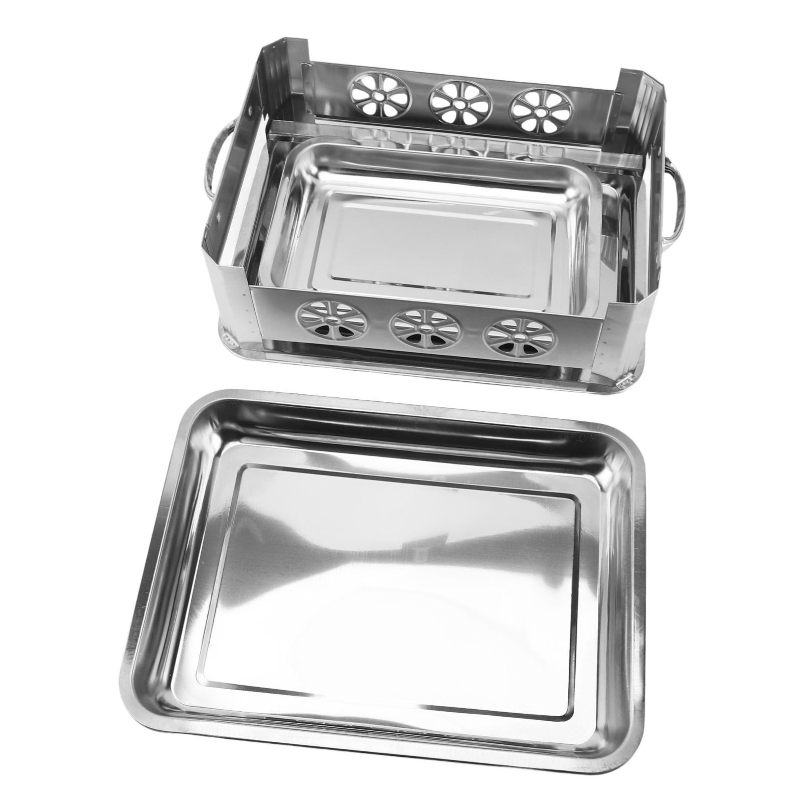 

Fish Charcoal Alcohol Stove Rectangular 2.24.4lb Fish Stainless Steel M Size Fish Alcohol Grill Ventilated Natural Color