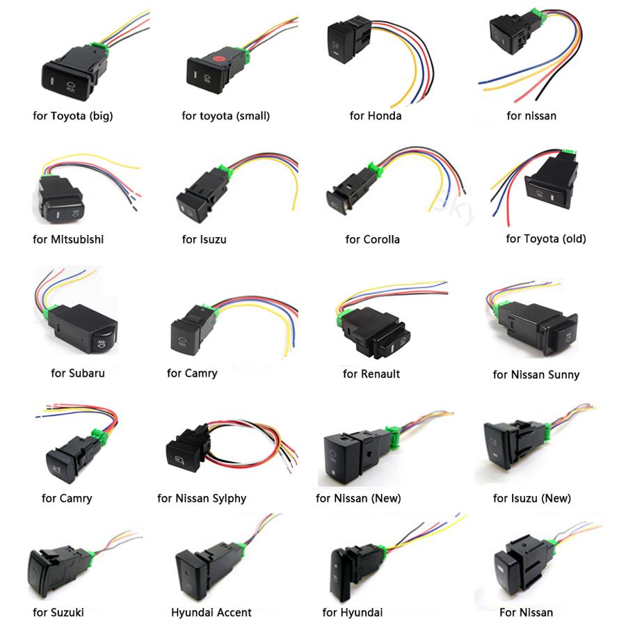 NHAUTP 1Pcs 3-Wires ON-OFF Front Fog Light Switch Button For Nissan X-Trail Qashqai J11 2013-2021 Elgrand Juke Leaf Sentra 12V Relays 5
