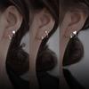 925 Silver Star Flash Crystal Summer Small Fresh Female New Trendy Personality Earrings