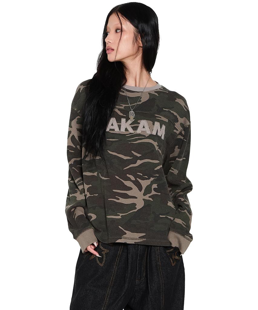 AAKAM Waffle Camouflage Long Sleeve (Khaki)