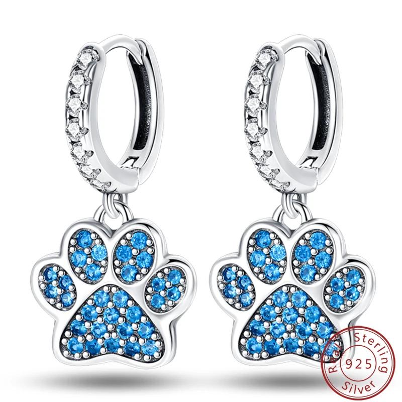 Women's Romantic 925 Silver Snowflake Star Shining Zircon Christmas Winter Earrings Fit Wedding Party Exquisite Jewelry