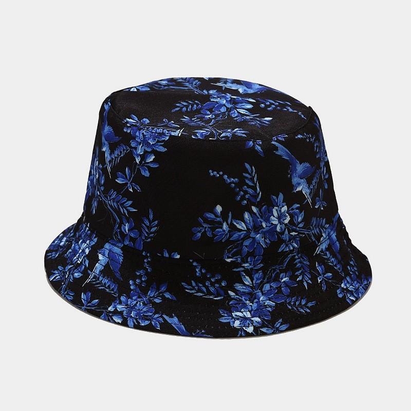 Classic Vintage Print Doublesided Sun Hat For Men Women Summer Outdoor Uv Protection