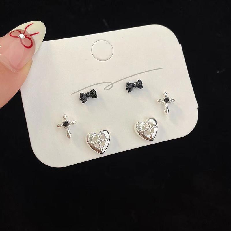 6pcs Set Earring Silver Color Star Dangle Earrings Vintage Metal Geometric Drop Earring for Women Fashion Trendy Y2K Jewelry