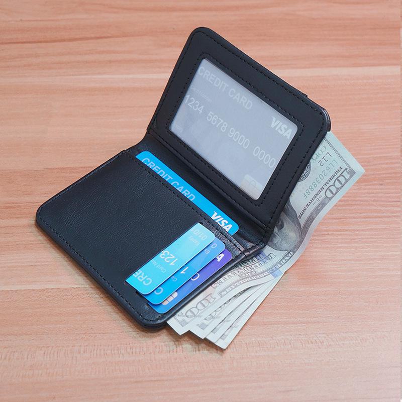 Cross-Border Multi-Slot Vertical ID Holder Men's Mini Wallet