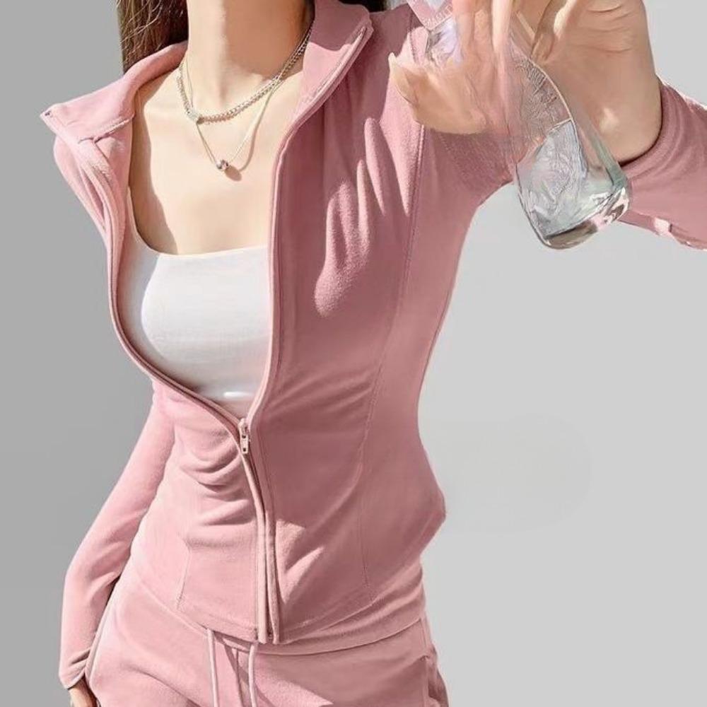 Dámské svrchní oblečení s dlouhým rukávem na zip, zkrácené cvičební tričko, slim fit, se zapínáním na zip po celé délce, atletické běžecké posilovací tričko pro ženy