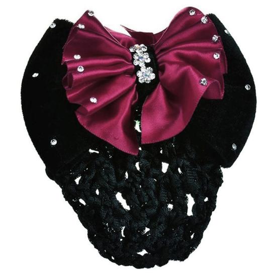 Dámska spona na sponu na vlasy Bowknot Bun Snood sieťka do vlasov