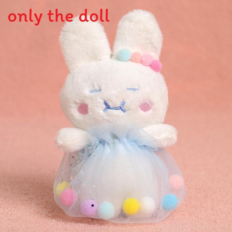 Plush Cat Keychain With Yarn Skirt Decoration For Gift And Decoration