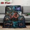 Octopus Collection 2D Flat Pattern Flannel Blanket, High quality All Seasons, Home Decor, Warmth and Comfort, Perfect for Christmas Gifts.