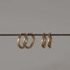 14k natural wave one touch earrings (1pair)