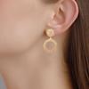 Stylish Golden Necklace Set Inspired by Long Neck Tribe Trend Setting Ethnic Choker and Ear Pendant Set for Fashionistas