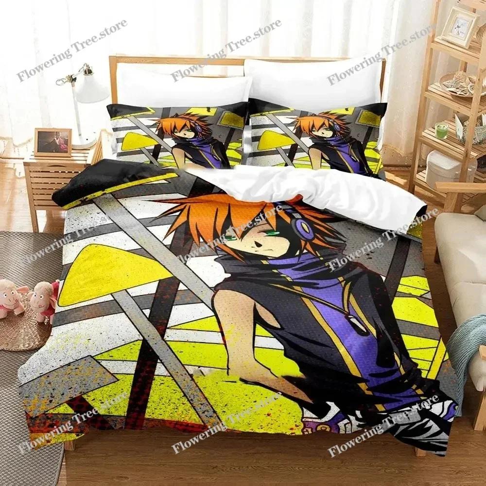 Anime The World Ends with You Neku Sakuraba Bedding Set Duvet Cover Bed Set Quilt Cover Pillowcase Comforter King Queen Size