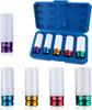 3/5pcs Impact Socket 15/17/19/21/22mm Hole Colorful Tire Protection Repair Disassembly Tool for Deep Impact Nut Driver Hand Tool