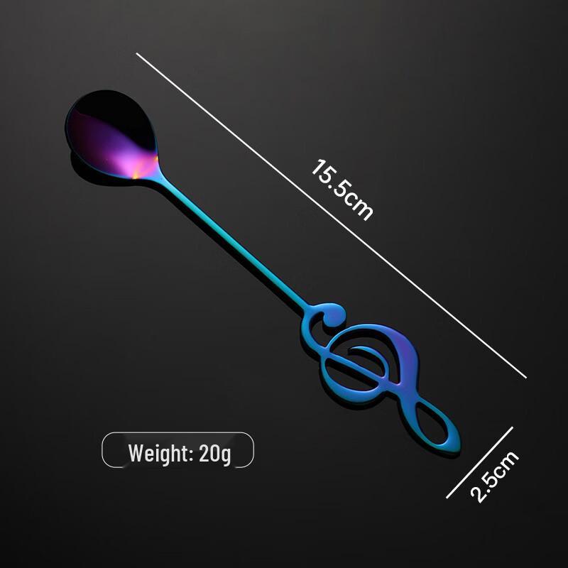 Qianxing Iridescent Music Note Coffee Stirring Spoons (10-Pack)