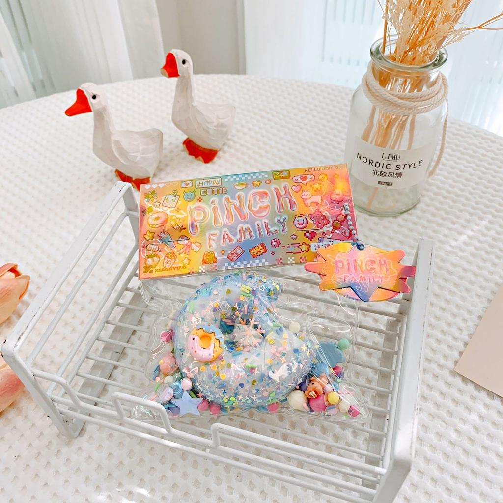 Weiche und klebrige Silikon-Katzenpfote Tier-Donut, Kneif-Spaß Plüsch, Langsam zurückfedernd, Stressabbauendes Spielzeug, Kinderspielzeug-Geschenk