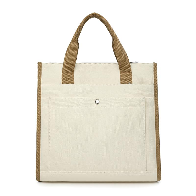 Canvas Bag Women's Large Capacity Multi-Pocket Tote Bag