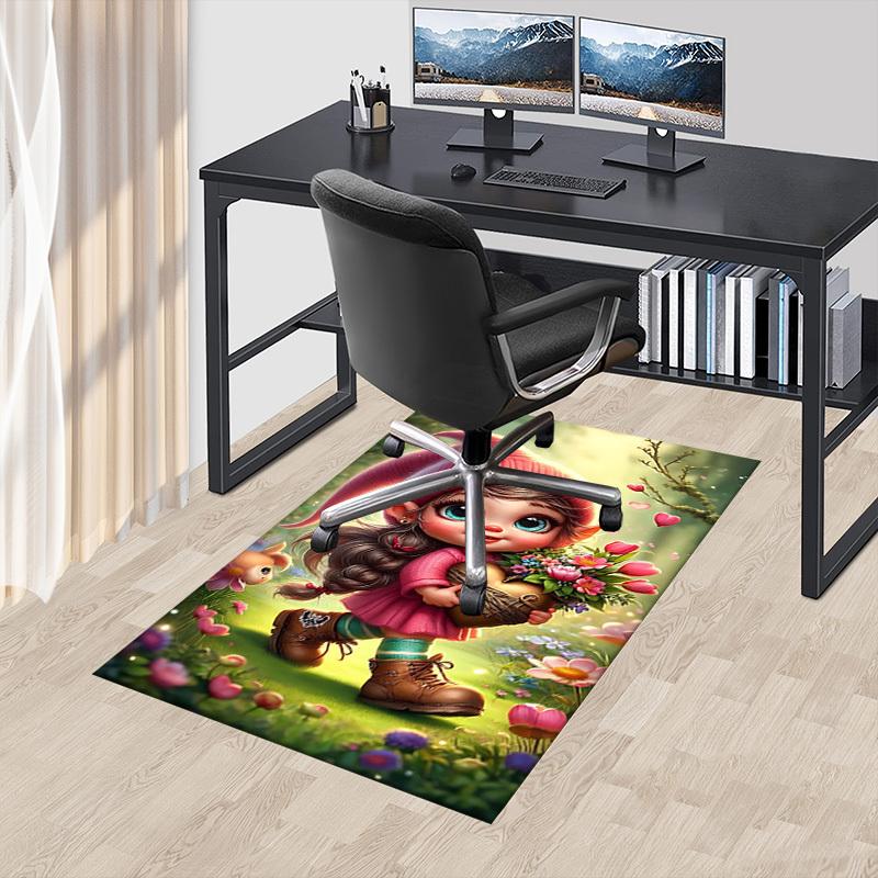 1PC Elf Flowers Extra Large Non Slip Floor Carpet, Office, Family, Studio   Large Area Rug Indoor Rugs, Bold Statement Piece
