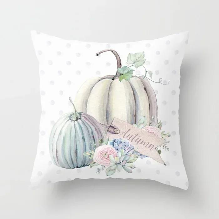 Pumpkins Cushion Cover Happy Halloween Pillow Covers Cartoon Home Decor Soft Peach Skin for Sofa Bed Decorative Cases 45x45cm