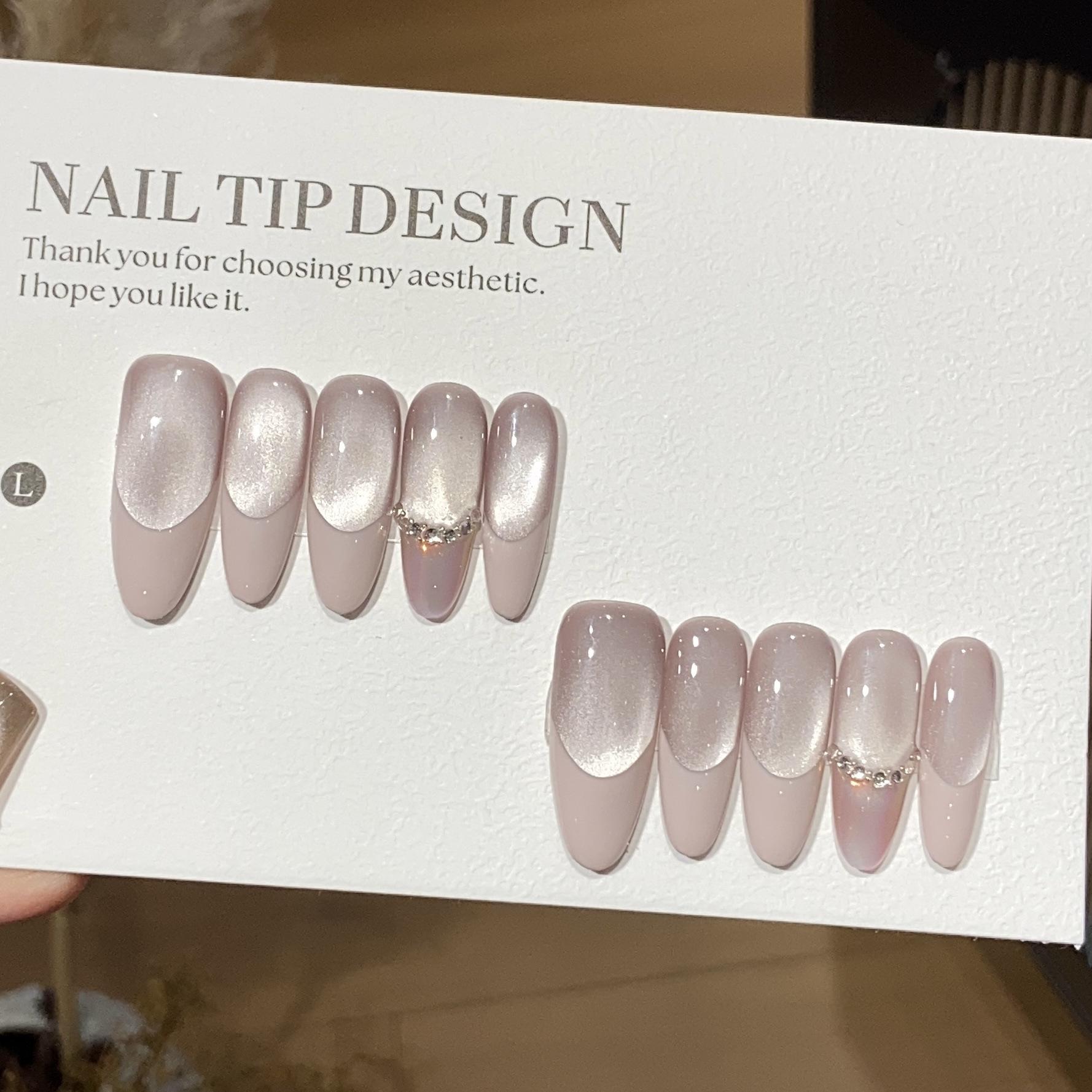 

Полностью ручная работа Розовый Французский Лампочка Кошачий Глаз Французский Насыпной Бриллиант Пудра Авроры Патч Прадо L